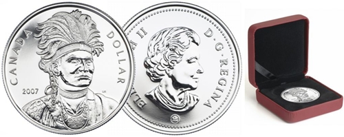 2007 $1 Silver Coin - Celebrating Thayendanegea
